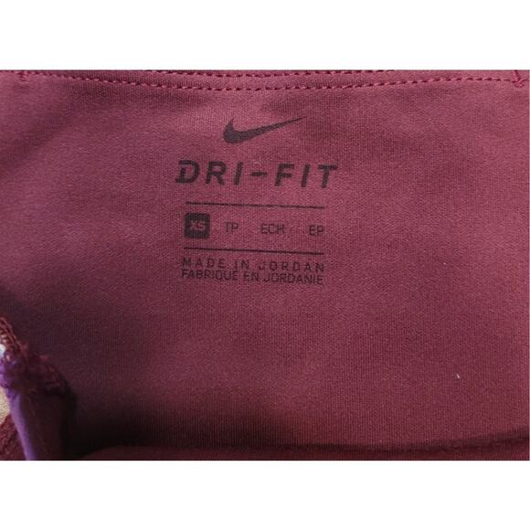 Nike Women’s Essential Color Block Leggings Maroon Pink XS EUC - Picture 5 of 10